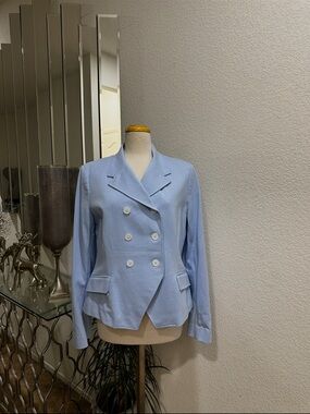 Polo by Ralph Lauren Pale Blue Double-Breasted Blazer